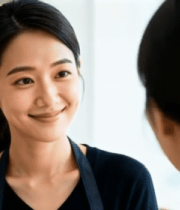 两位女性室内互动交流画面11998#横屏 