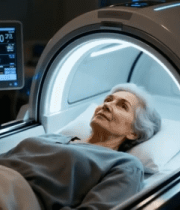 	 老人在医疗设备内接受检查4794#横屏 