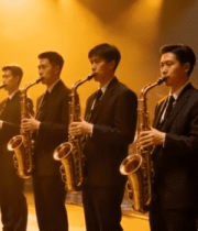 乐队舞台上演奏萨克斯11012#横屏 