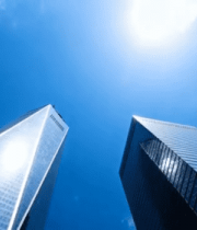 仰视高楼大厦蓝天白云素材13059#横屏 