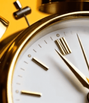 	 金色复古闹钟特写素材12100#横屏 