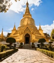 金色佛塔寺院景观917#横屏 