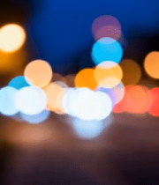 街道夜景光斑虚化画面4245#横屏 