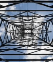 仰视拍摄高压输电塔7231#横屏 