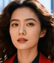 街头红衣女子特写1303#横屏 