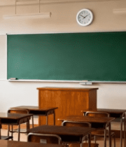 	 教室内部桌椅黑板场景1598#横屏 