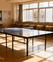 教室中的乒乓球桌场景7758#横屏 