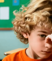 教室中的金发男孩6802#横屏 