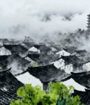 江南水乡古建筑全景3#横屏 