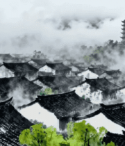 江南水乡古建筑全景3#横屏 