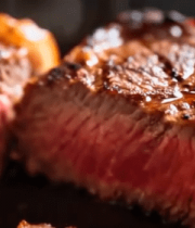 煎制成熟牛排特写4801#横屏 