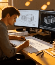 建筑师办公画图场景4738#横屏 
