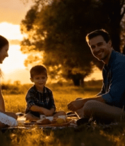 家庭户外草地野餐场景7860#横屏 