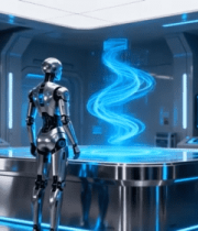 机器人于科技操控室查看数据320#横屏 