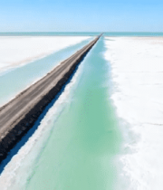 盐湖公路航拍全景2539#横屏 