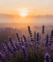 薰衣草田日落自然风光13106#横屏 