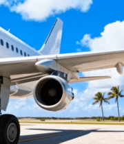 机场客机机翼特写10485#横屏 