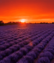 薰衣草田夕阳全景3813#横屏 