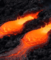 火山熔岩流动景象12940#横屏 