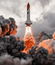 火箭发射升空场景(8)8738#横屏 