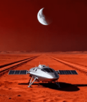 	 火星表面的探测车与月牙2666#横屏 