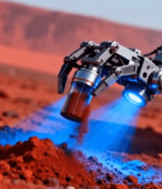 火星上机器人采集土壤画面7823#横屏 