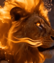 火焰狮子与烟花背景素材11328#横屏 