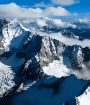 雪山自然风光俯瞰全景3262#横屏 