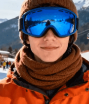 滑雪场人物近景冬季场景14195#横屏 