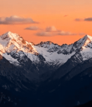 雪山日落全景13768#横屏 