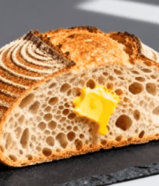 黄油搭配全麦面包特写3033#横屏 