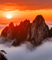 黄山日出云海自然风光4756#横屏 