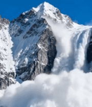 雪山雪崩壮丽景观10827#横屏 