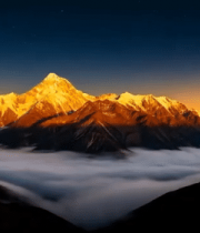 雪山云海日出全景(1)6412#横屏 