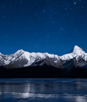 雪山星空夜景(1)520#横屏 