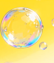 黄色背景彩色泡泡900#横屏 