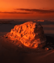 荒漠雅丹地貌日落景象1763#横屏 