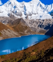 雪山下的高原湖泊风光9770#横屏 