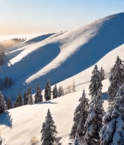 雪山森林自然风光4391#横屏 