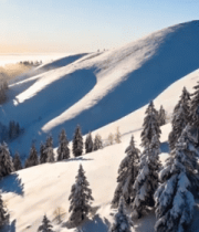 雪山森林自然风光4391#横屏 