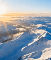 雪山日出全景4013#横屏 