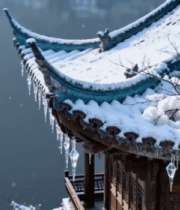 雪景中的中式古建筑(2)13029#横屏 