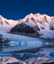 雪山冰川湖泊自然风光3574#横屏 