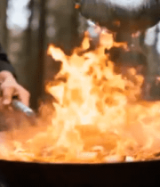 户外厨师旺火炒菜画面10809#横屏 