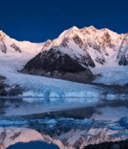 雪山冰川湖泊自然风光3574#横屏 