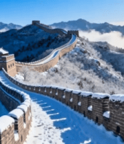 雪后中国长城全景风光8059#横屏 