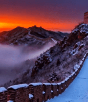 雪后长城日出风光(1)7557#横屏 