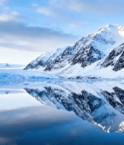 雪山冰川湖面倒影景观6891#横屏 