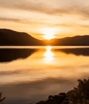 湖泊日落自然风光10748#横屏 