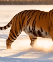 雪地中行走的老虎(3)11824#横屏 